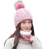 Women Winter Hats Female Winter Fleece Lined Padded Warm Keeping Knitted Hat