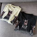 Present Thoroughbred Doberman Dog Print T-Shirt Short Sleeve Fashion Brand Retro T-shirt