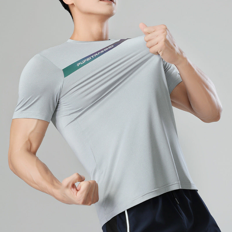 Sweat Wicking Shirt Short-Sleeved T-shirt Men's Outdoor Sports Summer