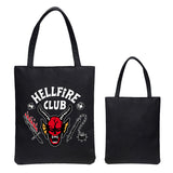 Stranger Things Hellfire Club Handbag Stranger Things 4 Canvas Bag Student Book Bag Shopping Bag Large Capacity Crossbody