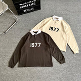 Fear of God Essentials 1977 Rugby Wheat Crew Neck Sweater High Street Loose Autumn Coat