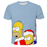 Homer Simpson Shirt Summer Print Short-Sleeved Casual T-shirt