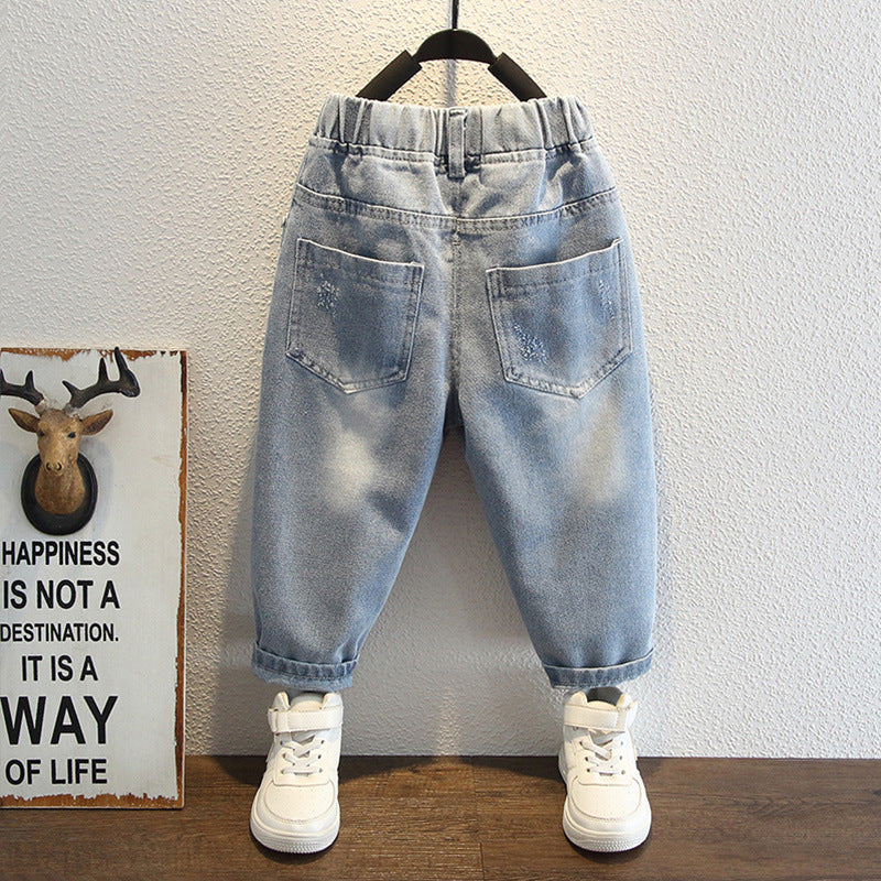 Toddler Boys Pants Boys' Jeans Ripped Trousers