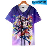 Baggy Baseball Jersey Digital Short-Sleeved Baseball Uniform Summer
