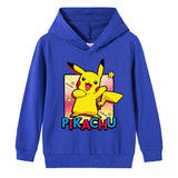 Children Pokemon Pikachu Hoodie Spring and Autumn Cotton Hooded Sweater