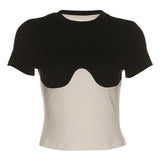Music Festivals Rave Outfits Girls Tops Summer Women's Fashion round Neck Short Sleeves T-shirt