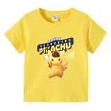 Children Pokemon Pikachu T Shirt Summer Clothing Short Sleeve T-shirt Leisure Sports