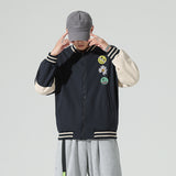 Blue Varsity Jacket Spring and Autumn Coat Youth Student Jacket Men's Autumn Wear Baseball Uniform