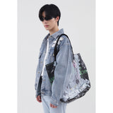 Paisley Denim Jacket Men's Autumn Loose Printed Casual Denim Jacket