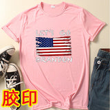 Let'S Go Brandon T Shirt English Letter Pattern Short Sleeve T-Shirt
