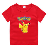 Children Pokemon Pikachu T Shirt Children's Clothing Children's Summer Clothing Short Sleeve T-shirt