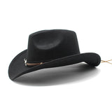 Cowboy Hats Autumn and Winter Woolen Fedora Hat Men Women's Dress Hat