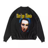 Marilyn Manson Sweatshirt Heavy Vintage Classic Sweater Long Sleeve Male And Female Large Size