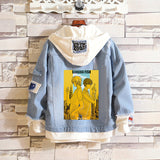 Comic Denim Jacket Male and Female Students Loose Sweater Denim Jacket