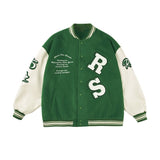 Alaska Varsity Jacket Spring and Autumn Embroidered Baseball Uniform Men's Loose Casual