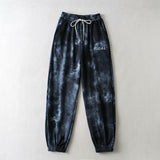 Women Fall Fall Three-Color Tie-Dyed Sweatpants Elastic Waist Ankle-Tied Sweatpants