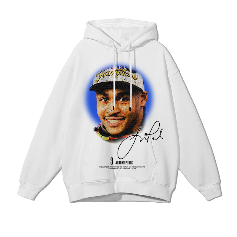 Jordan Poole Shirt Jordan Poole Hooded Sweater Pure Cotton Men and Women