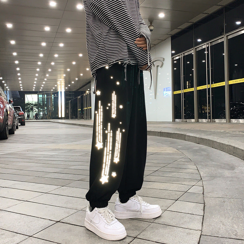 Men Pants Autumn and Winter Gray Sports Casual Pants