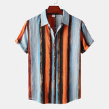 Men Beach T Shirts Summer Casual Beach Holiday Floral Print
