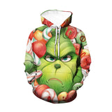 Grinch Hoodie Christmas Sweater Men's and Women's 3D Printed Loose