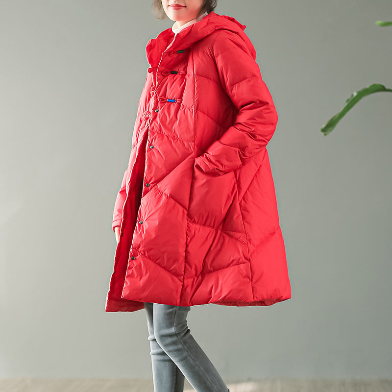 Women Winter Coats Puffer Jacket Down Coat Fall Winter Hooded Down Jacket Female Warm White Duck Down Coat