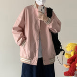 Beige Varsity Jacket Vintage Baseball Uniform Men's Spring and Autumn Retro Hiphop Top Oversize Jacket