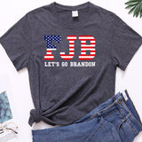 Let's Go Brandon T Shirt Top Women's Letter Print Short-Sleeve T-shirt Women