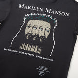 Marilyn Manson T Shirt Distressed Oversize Vintage Pure Cotton Couple Short Sleeve T-shirt
