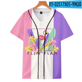 Baggy Baseball Jersey Printed Break Fashion Short Sleeve Baseball Uniform
