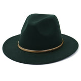 Cowboy Hats Autumn and Winter Men's and Women's Woolen Hat Fedora Hat