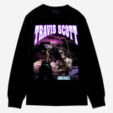 Oversized 90S T Shirt High Street Rap Hip Hop Autumn and Winter Men's Loose Long Sleeve T-shirt