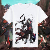 Itachi Uchiha Costume Naruto T-Shirt Naruto Sasuke Uchiha Skunk Kakashi Short Sleeve