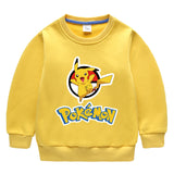 Children Pokemon Pikachu Hoodie Fleece Lined Padded Warm Keeping Winter Clothes Sweatershirt