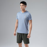 Sweat Wicking Shirt Ice Silk Hooded Short-Sleeved Hoodie Men's Summer Running
