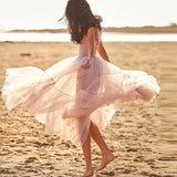 Bohemian Coachella Outfits Slim Sleeveless Dress Gown