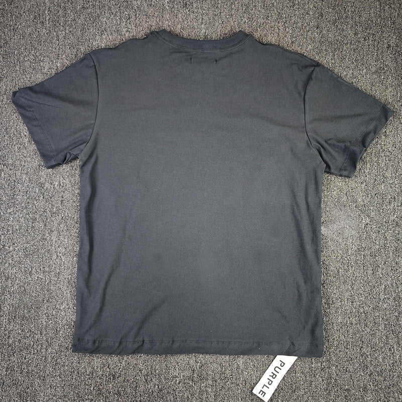 Purple Brand T Shirts Casual Short Sleeve Loose round Neck Sunset Black T-shirt