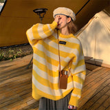 Preppy Aesthetic Sweater Autumn Sweater Women's Top Loose round Neck