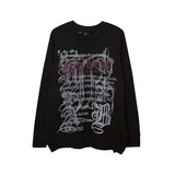 Mens Fall Outfits Vintage Printed Pullover Ripped Men's Niche Top Couple
