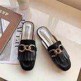 Women Open Toe Sandals Flats Spring Tassle Fashion Slippers Lazy