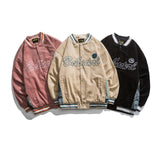 Vintage Letterman Jacket Autumn Corduroy Embroidered Casual Jacket