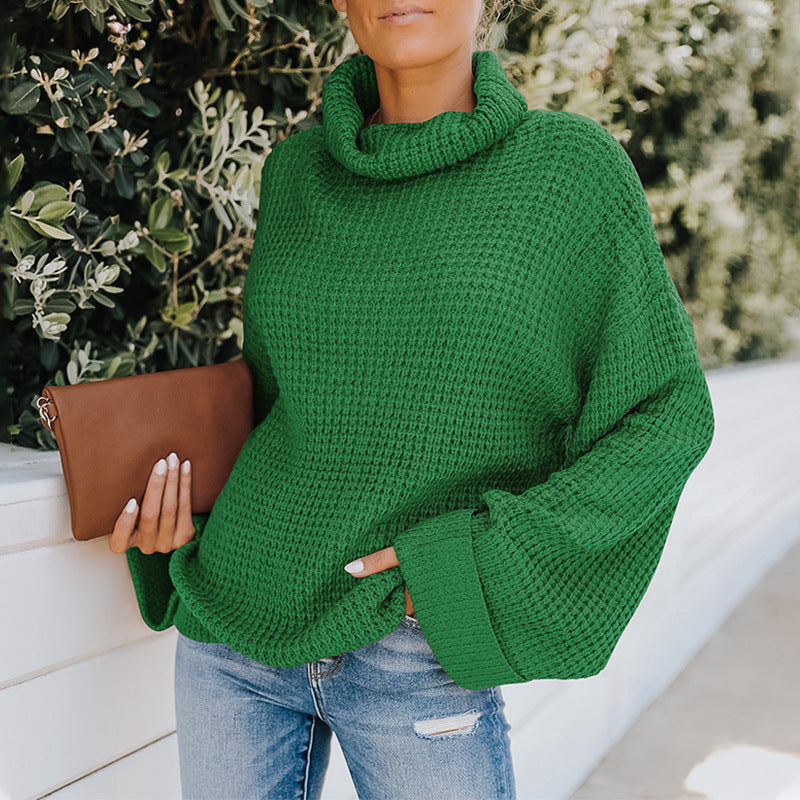Women Fall Outfits Fall and Winter Outer Wear Turtleneck Long Sleeve Knitted Sweater Women's Loose