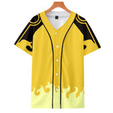 Baggy Baseball Jersey Baseball Shirt Short-Sleeved T-shirt