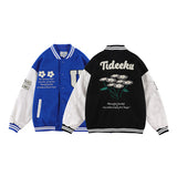 Alaska Varsity Jacket Vintage Color Block Embroidery Baseball Jacket Women's Jacket