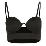 Music Festivals Rave Outfits Girls Tops Spring and Summer Women's Clothing Fashion Sexy Slim Solid Color