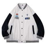 Jock Jacket Baseball Uniform Coat Men's Clothing Spring and Autumn Loose Stitching Jacket Couple Embroidered Clothes