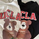 UCLA T Shirt Loose Letter Bear Print T-shirt Spring And Summer Short Sleeve