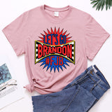 Let's Go Brandon T Shirt Short-Sleeved T-shirt Bottoming Shirt for Women