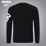 Dsq2 Hoodie DSQ Lian D2 Autumn and Winter Oblique Letter Print Sweatshirt Trendy Men