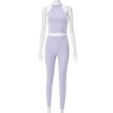 Maddy Euphoria Outfits Women's Summer Solid Color round Neck Sports Casual