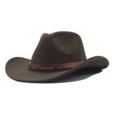 Cowboy Hats Top Hat Felt Hat Men's and Women's Horse Riding Hat Rolled Wool-like Fedora Hat